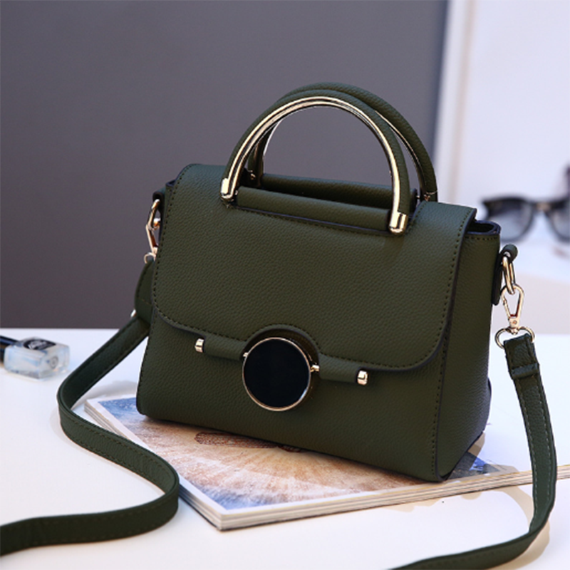 Charme chique schoudertas veelzijdige messenger bag buitengewone edele handtas: Zwartgroen