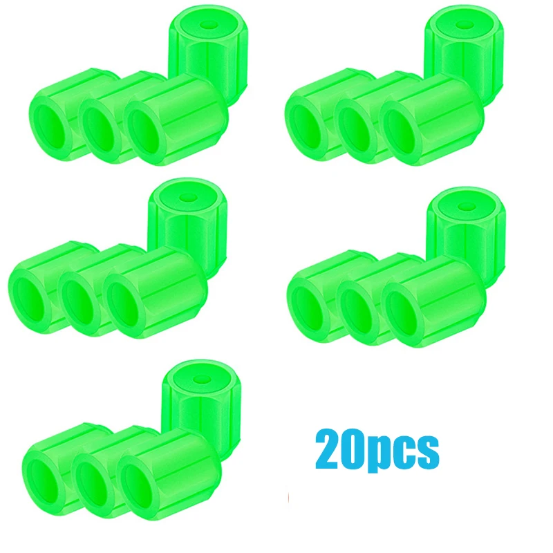 Luminous Car Tire Valve Caps Plastic Red Motorcycle Bike Tyre Valve Caps Wheel Hub Glow Decoration Dustproof Tyre Rim Stem Cover: black
