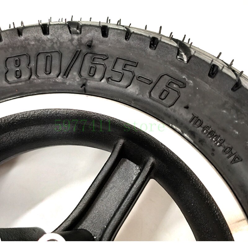 10 pouces 10x3.0 pneu 80 / 65-6 pneu + moyeu de roue scooter électrique chambre à air pliant vélo épaissi résistant à l'usure pièces de pneu