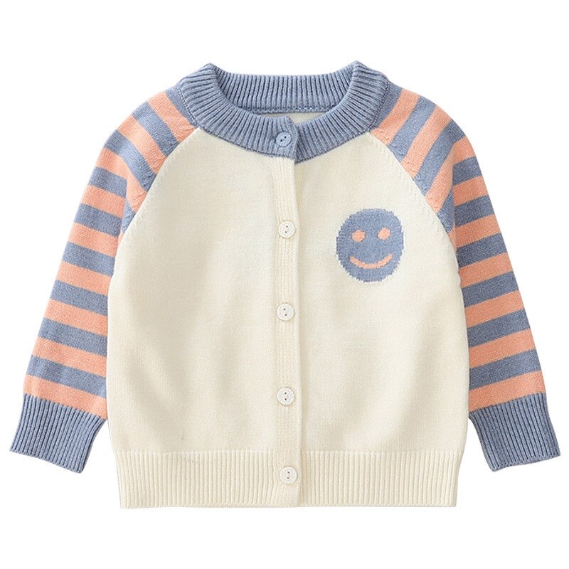 Herfst Winter Peuter Baby Jongens Meisjes Gebreide Trui Voor Jongens Vest Jas Kinderen Truien Jongens Kleding Met Smiley Tops 1-3 Y
