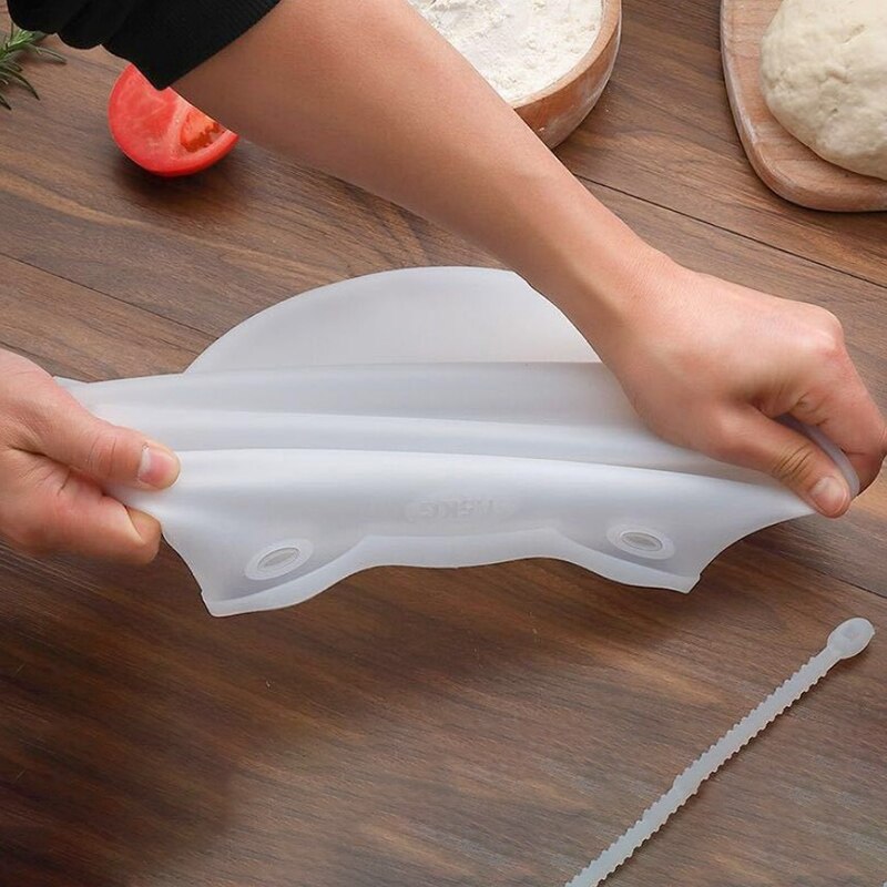Funda para amasar de silicona, bolsa mezcladora de harina, versátil, mezclador de masa para pan, pastelería, Pizza, herramientas de cocina