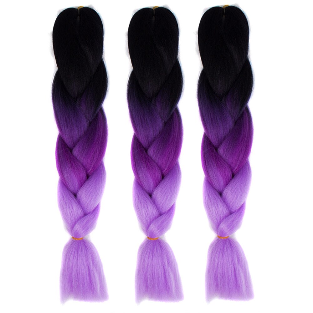 Gradient Ombre Braiding Hair Long Synthetic Jumbo Braid Synthetic Braiding Hair Extensions Ombre Braiding Hair Party Wigs#Y30: P1B/27