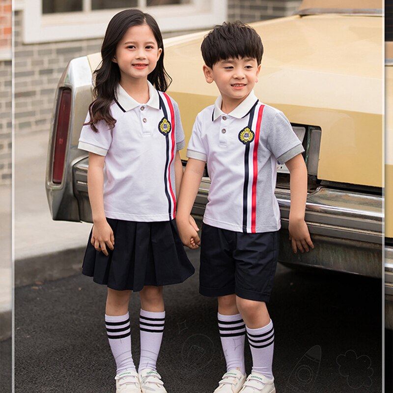 Children School Uniform Kids Student Performance Clothes Matching Outfits Boys /Girl Costumes Set