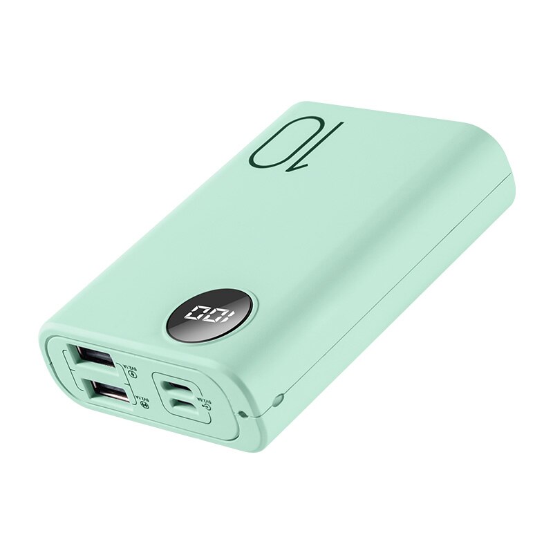 BASIKE-Mini banco de energía portátil PF23P, 10000mah, batería externa colorida, batería de repuesto para xiaomi, iphone y huawei: Green