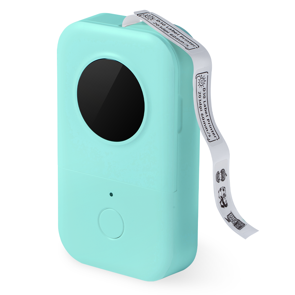 Phomemo D30 Label Printer Sticker Maker Machine Portable Bluetooth Label Maker Android iOS Mini Labeler for Office Home School: green