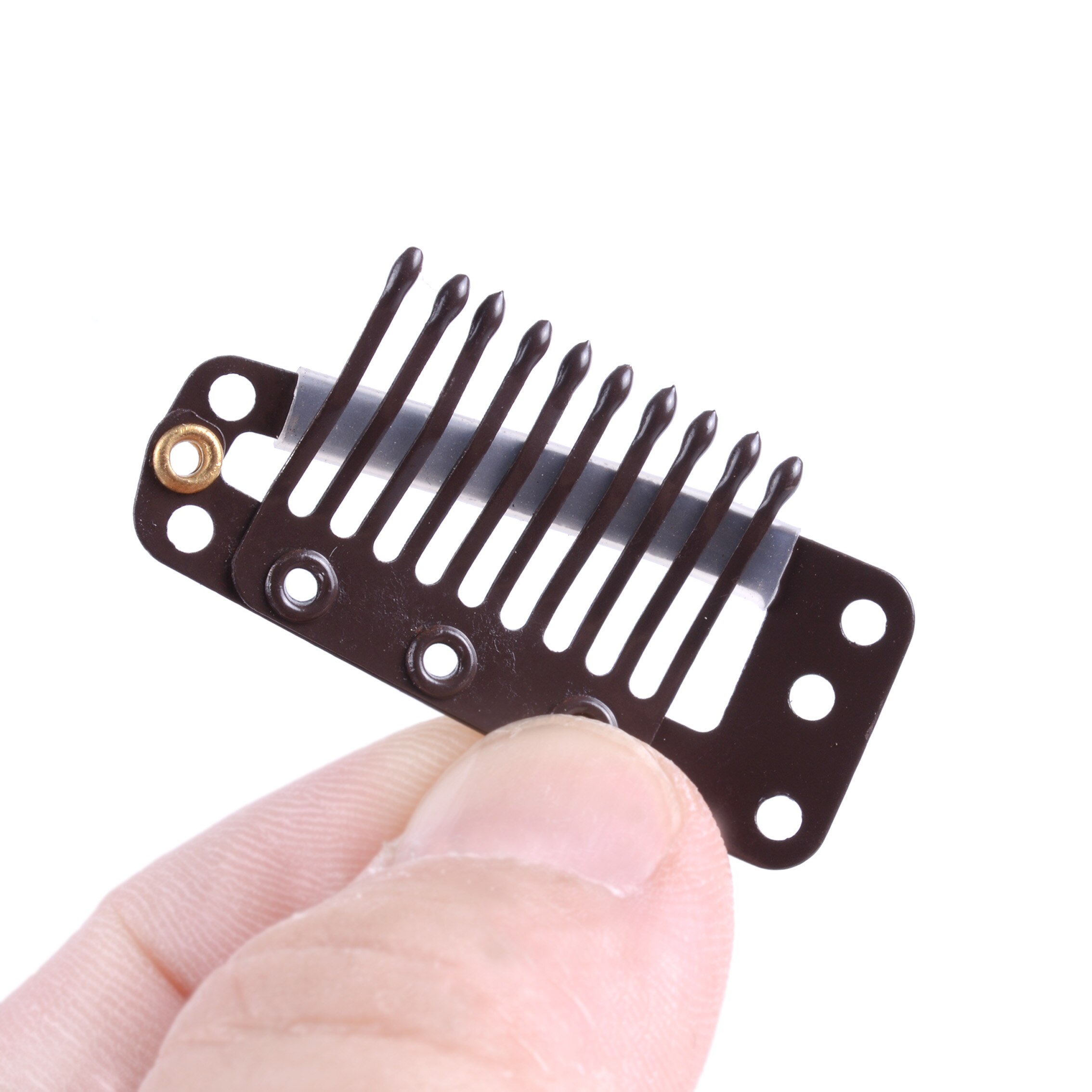 20 stücke 10-Zähne Snap-Kamm Perücke Clips Mit Gummi Für Haar Verlängerung Haar Snap Clips Weben Toupet clips Styling Werkzeuge