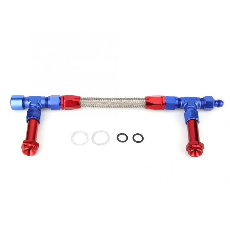 An8 flettede dual feed brændstofledningssæt carb fittings auto modifikation tilbehør universal til  an8 stik biler