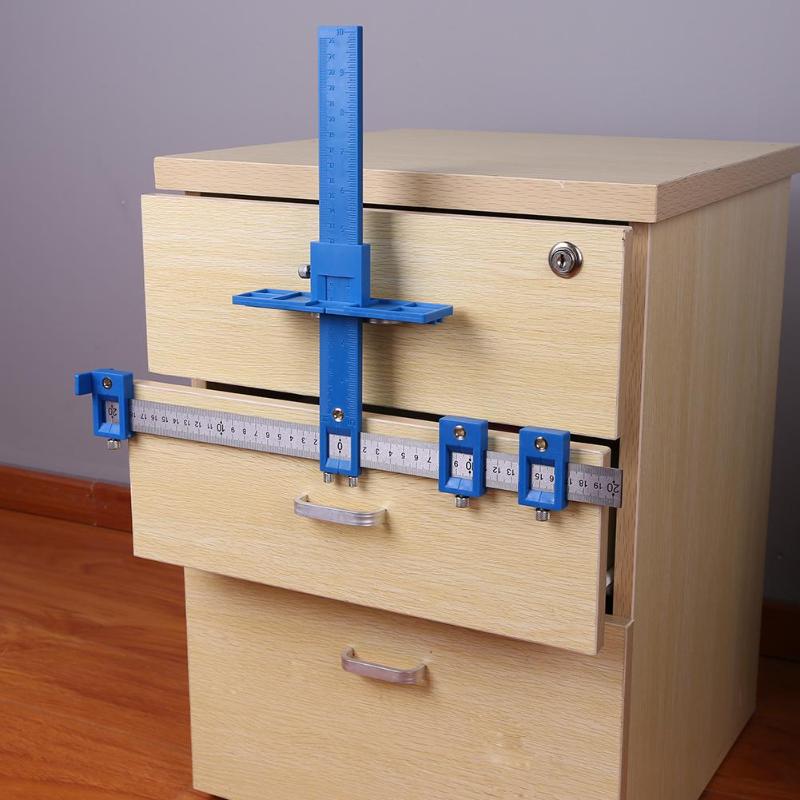 Detachable Hole Punch Jig Tool Center Drill Bit Guide Set Sleeve Cabinet Hardware Locator Wood Drilling Woodworking Tool