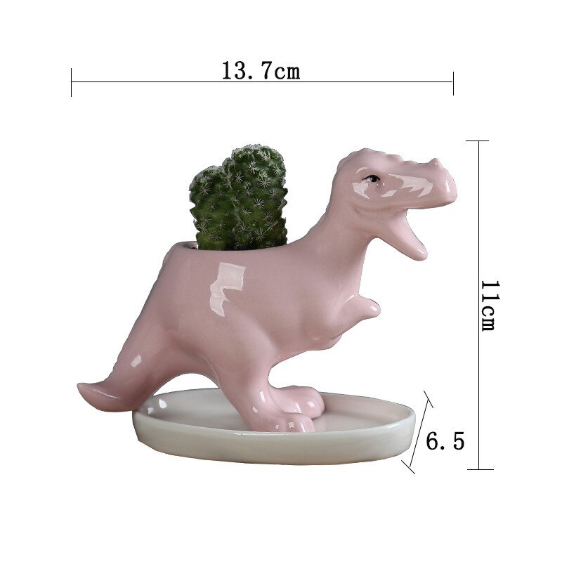 Cartoon desktop succulent bloempot schattige dinosaurus plantenpot vaas tuin mini macetas bonsai cactus plantenbakken voor huisdecoratie: A03