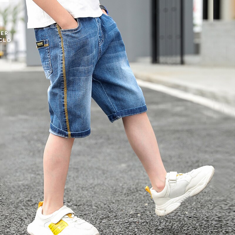 DIIMUU Capretti del Ragazzo di Shorts Bambini Denim Shorts Bordo shorts Plus Size 4-13 Anni di Estate Dei Ragazzi Breve Tratto jeans Casual Pantaloni