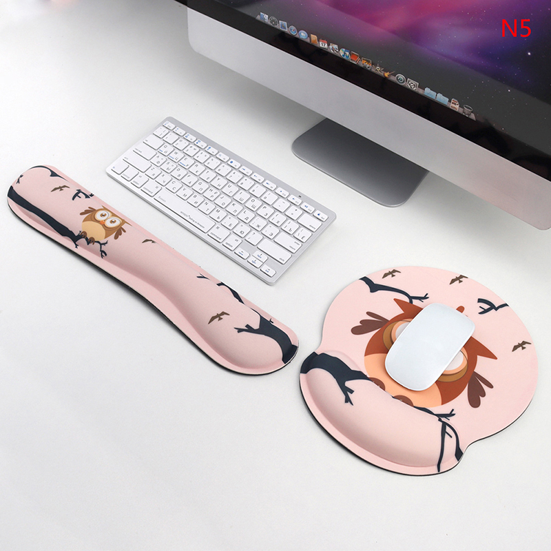2pcs/set Mouse Keyboard Wrist Rest Support Pad Set Ergonomic Wrist Cushion Support With Memory Foam Keyboard Wrist Rest Pad: N5