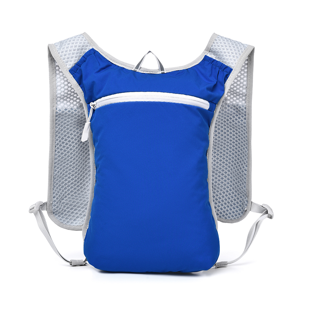 Multifunktionale Wasserbeutel-Weste, unisex Ultraleichter Offroad-Laufrucksack, Langlebige Große Marathon--Tasche aus Nylon: TIEFBLAU