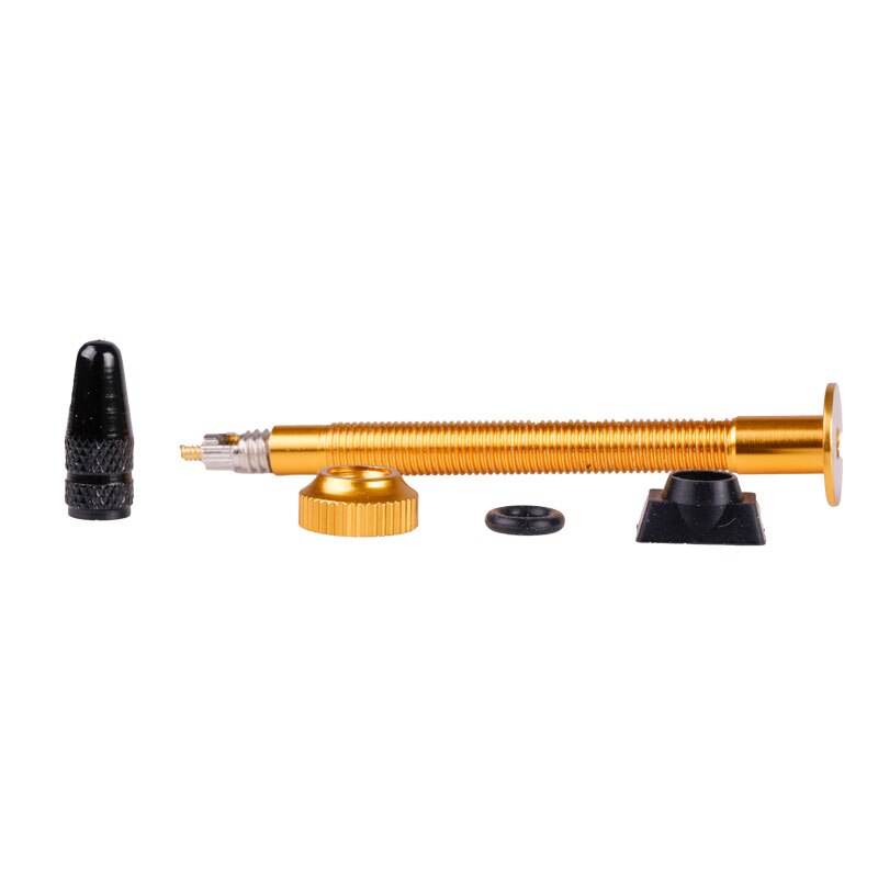 Deemount 2PCS Bicycle Tubeless Tire Presta Valve 78mm Alloy Stem Brass Core For Mountain Road Bikes W/ Alloy Cap &amp; Tool