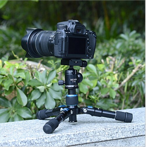 Tripé universal dobrável para celular, compacto, flexível, com cabeça redonda, para câmera dslr