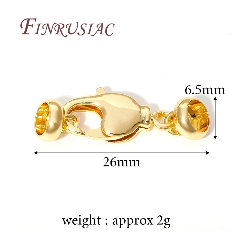 1-5 unids/lote 18K cierre de langosta chapado en oro Real para joyería, sujetadores para pulseras, cierres de collar, accesorios de hallazgos DIY: 12 mm / Blanco