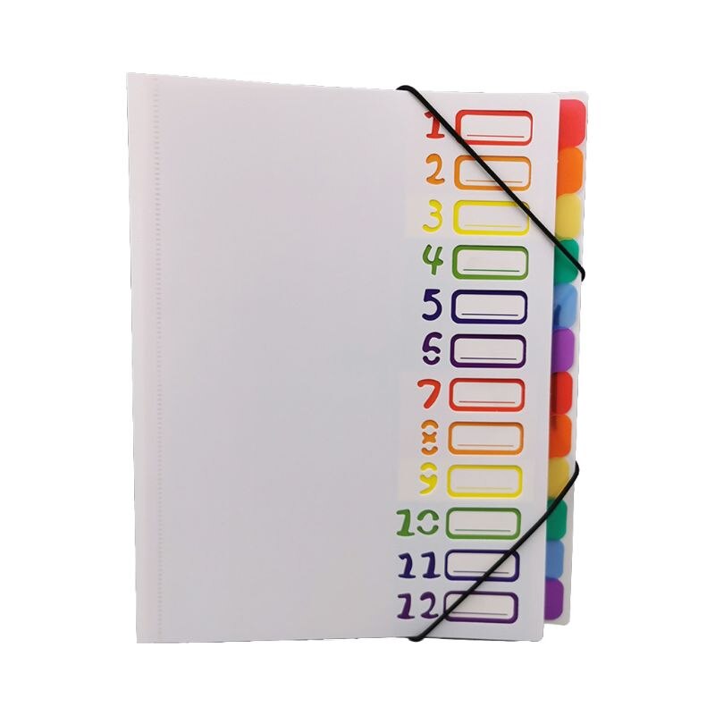 12 In Multi-Page Classification Folder Holder Storage Bag A4 File Sorter Helper