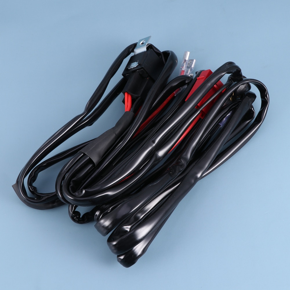 12V/40A Waterproof Rocker Switch Fog Lamp Line Group LED Work Light Switch Wiring Harness