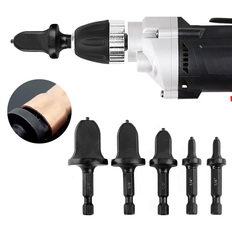 Hex Shank Imperial Tube Pipe Expander Support for Air Conditioner Conditioning Swaging Rotary Tool Set 7/8 3/4 5/8 1/2 3/8 1/4