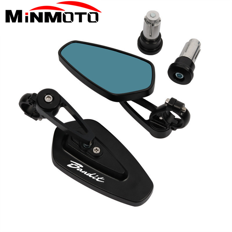 Espejo retrovisor CNC para manillar de motocicleta, espejos retrovisores para Bandit S650 600 650 1200 1250 1250S: Gris oscuro