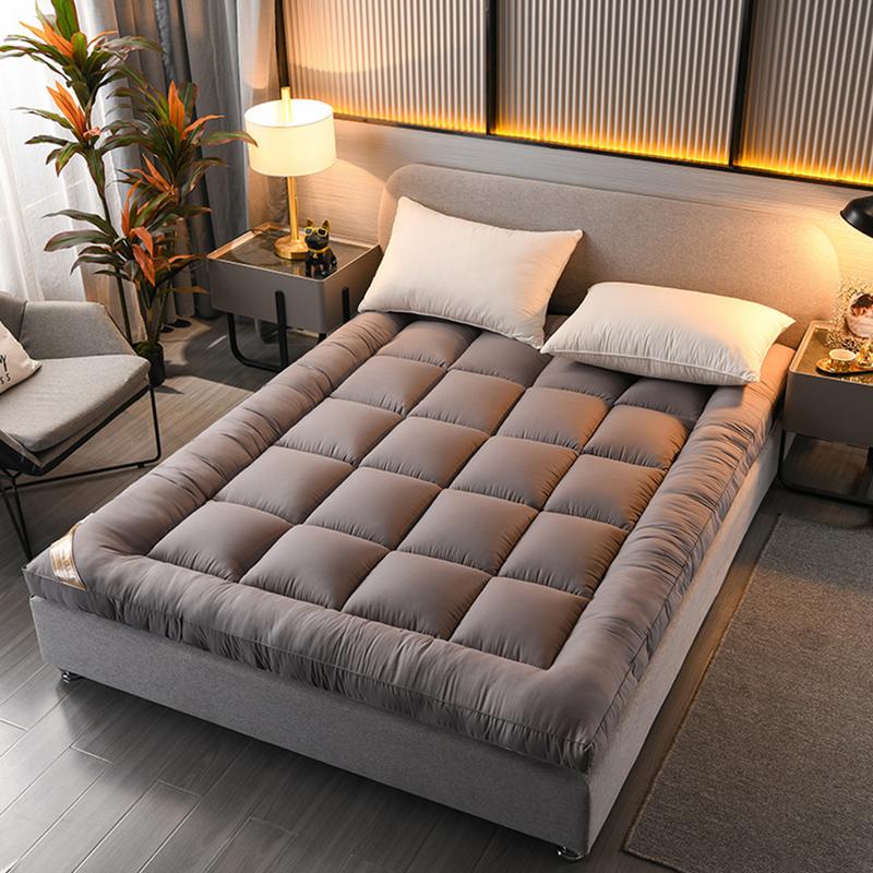 Matelas de tatami simple et double pour adultes, surmatelas doux et confortable, chambre à coucher, optique, 10cm, double, reine, king size