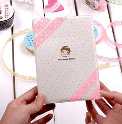 Cinta adhesiva decorativa para manualidades, cinta decorativa transparente con flores de encaje bonito, papel adhesivo, 3xrollo (Morado, blanco y verde)