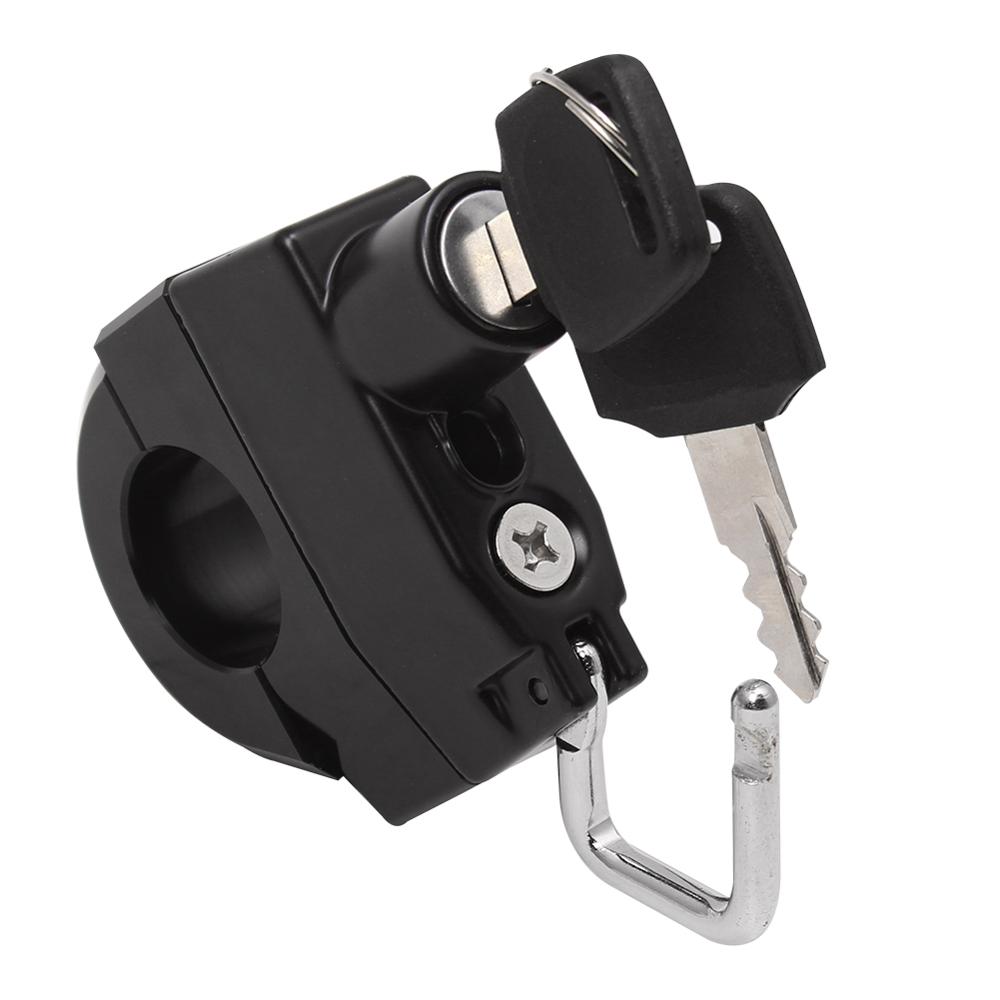 Cadenas de sécurité pour casque moto Cafe Racer | Verrouillage universel de 22mm pour casque de moto, 2 clés: Default Title