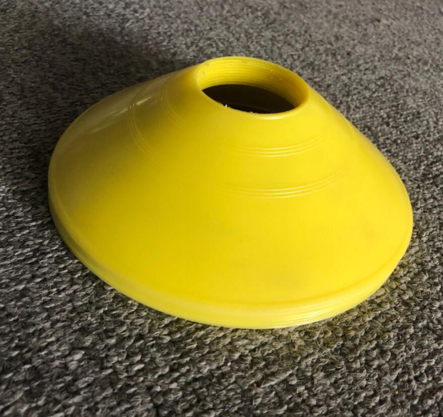 Platillo de disco para fútbol, conos marcadores en línea, patinaje, monopatín, obstáculos de tráfico, entrenamiento de velocidad, 5 uds.: yellow
