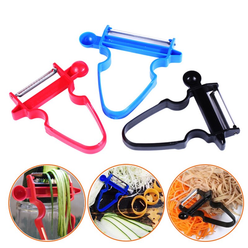 1/3pcs Magic Trio Peeler Slicer Shredder Peeler Julienne Cutter Multi Stainless Steel Blade Grater Zesters Kitchen accessories