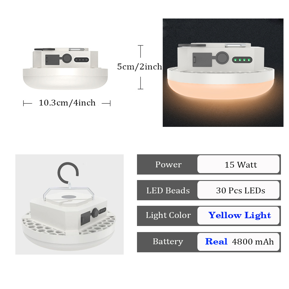 Lanterna de acampamento portátil recarregável luz forte lâmpada acampamento lâmpada led emergência alta potência tenda iluminação lanterna equipamentos: 9w