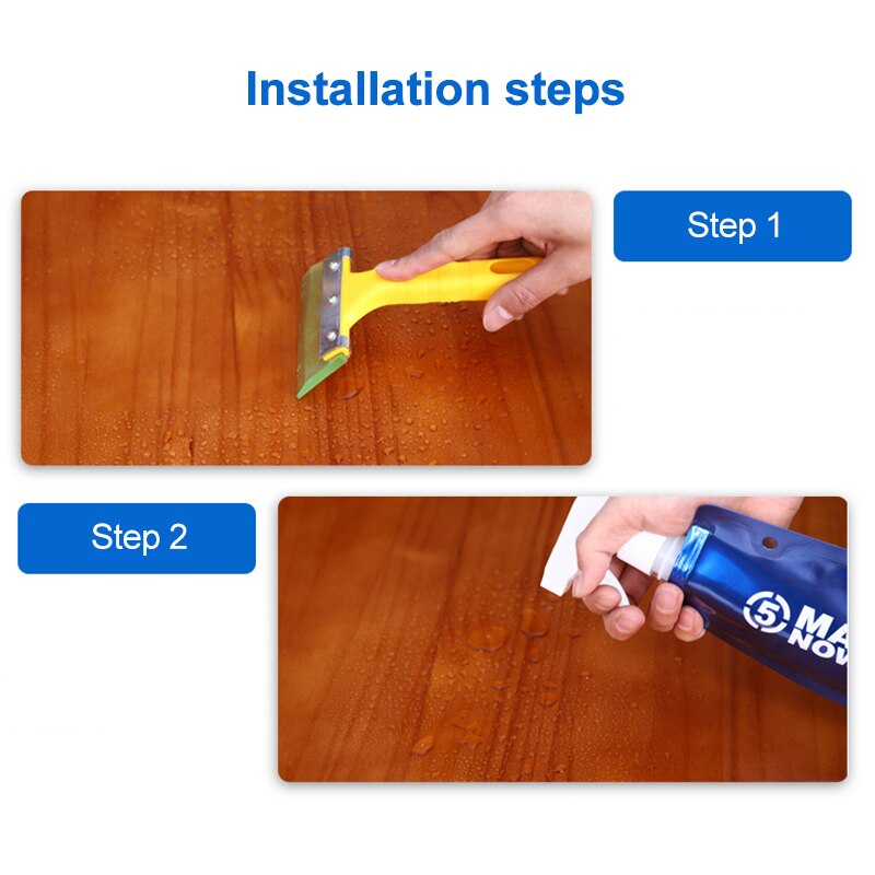 Nieuw Lijm Tafel Beschermende Film Glossy Clear Bescherming Anti-Kras Hittebestendige Meubels Stickers Voor Thuis