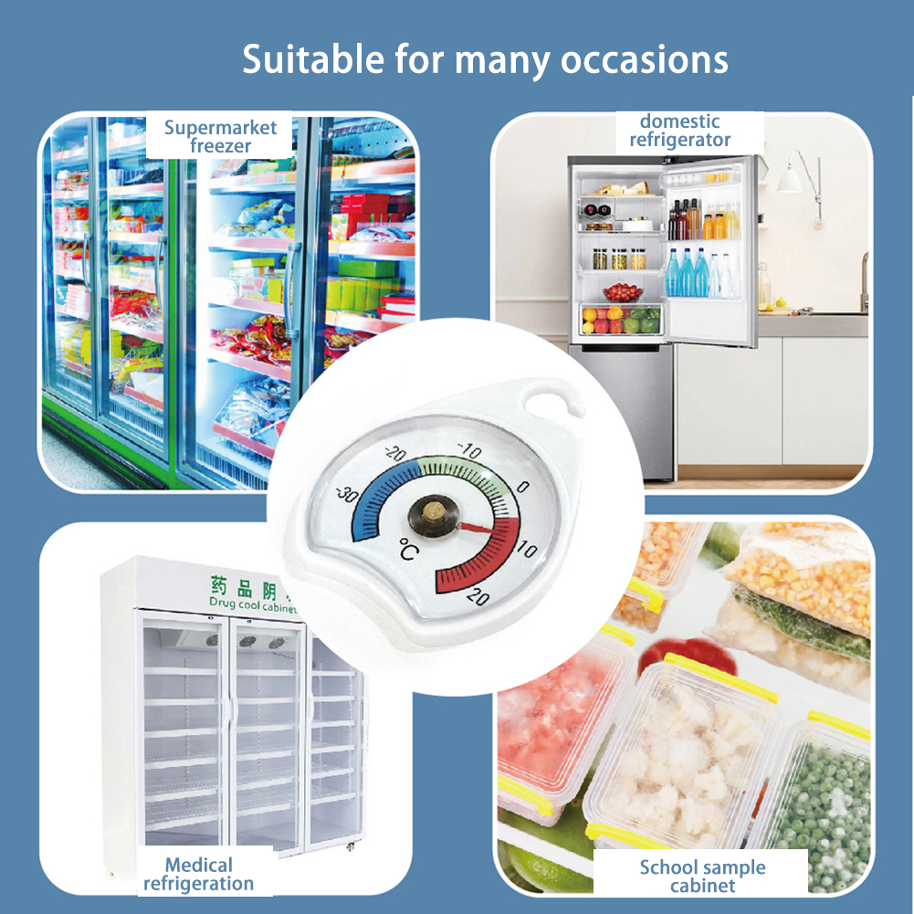 Kitchen Freezer Monitoring Thermometer with Hook Indicator Hanging Digital Temperature Gauge Tool Temperature Sensor Meter