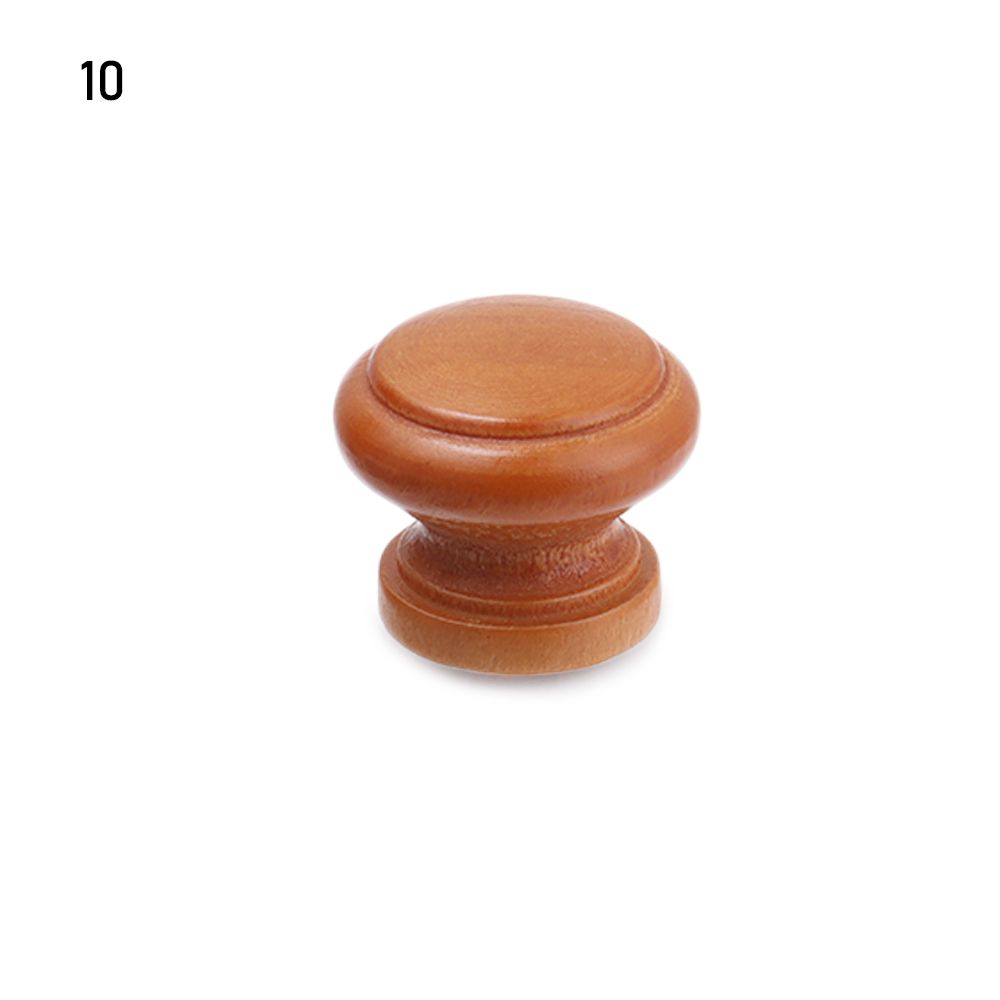 Boutons de tiroirs en bois naturel, 1 pièce, pour armoire de cuisine, armoire, commode, poignée de meubles avec vis: 10