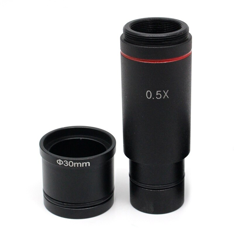 0.5X Reductie C-mount Lens Adapter voor CCD Cmos Camera Digitale Oculair Verbinden met Stereo Microscoop Optische Relais Lens: 23.2 mm and 30 mm