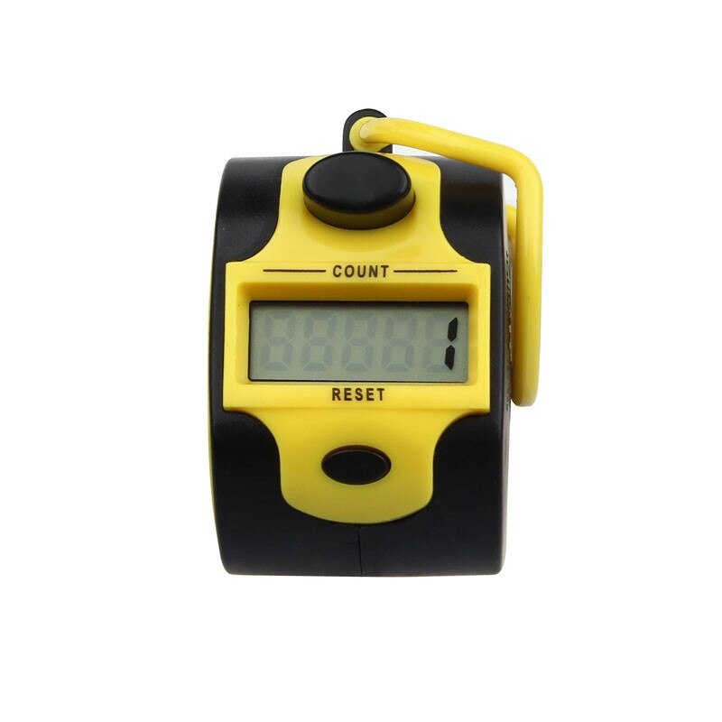 Mini Digital Hand Tally Counter 4 Digit Number Manual Hand Held Tally Counter Manual Counting Golf Clicker 0-9999 LO96: Yellow