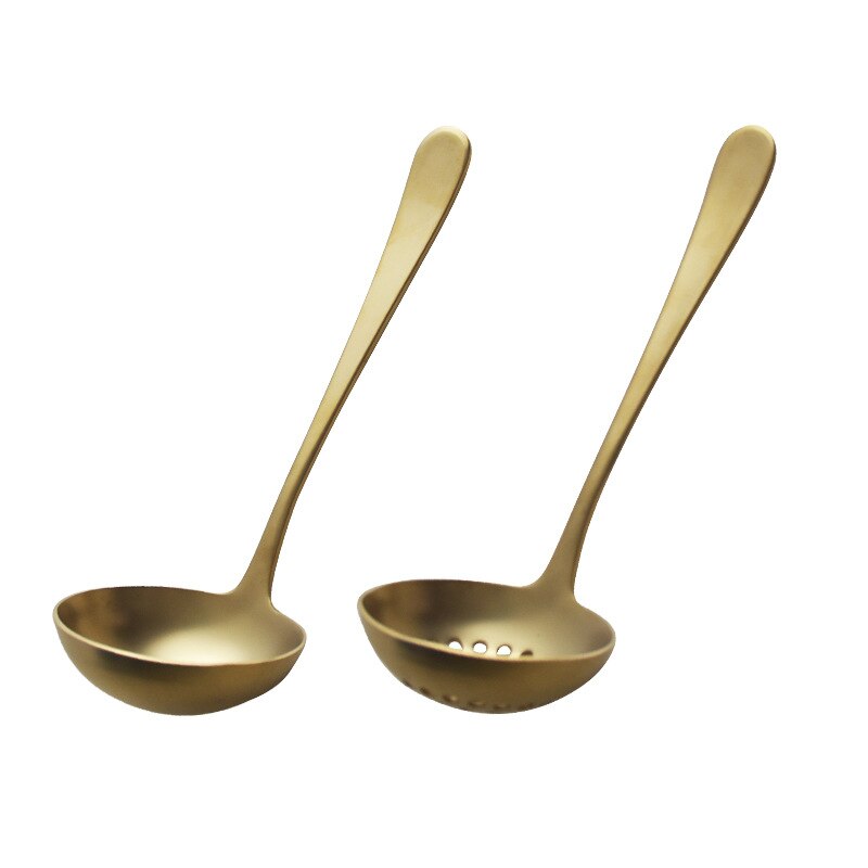 De acero inoxidable 304 estofado ranurado sopa salsa colador de cazo esfuerzo cuchara servir espumadera de cocina utensilios de cocina