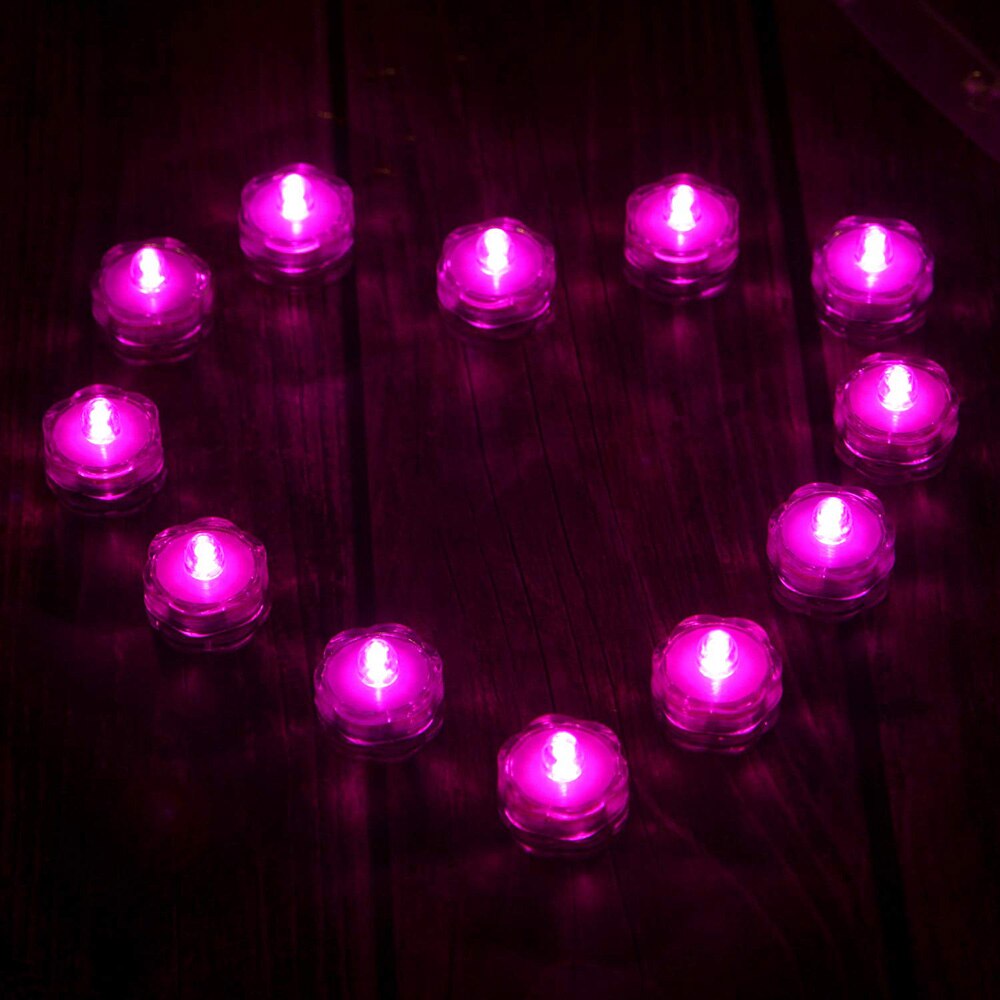 Photophore LED étanche, Simulation de bougie, Submersible, décor de fête de mariage, noël, 12 pièces/lot