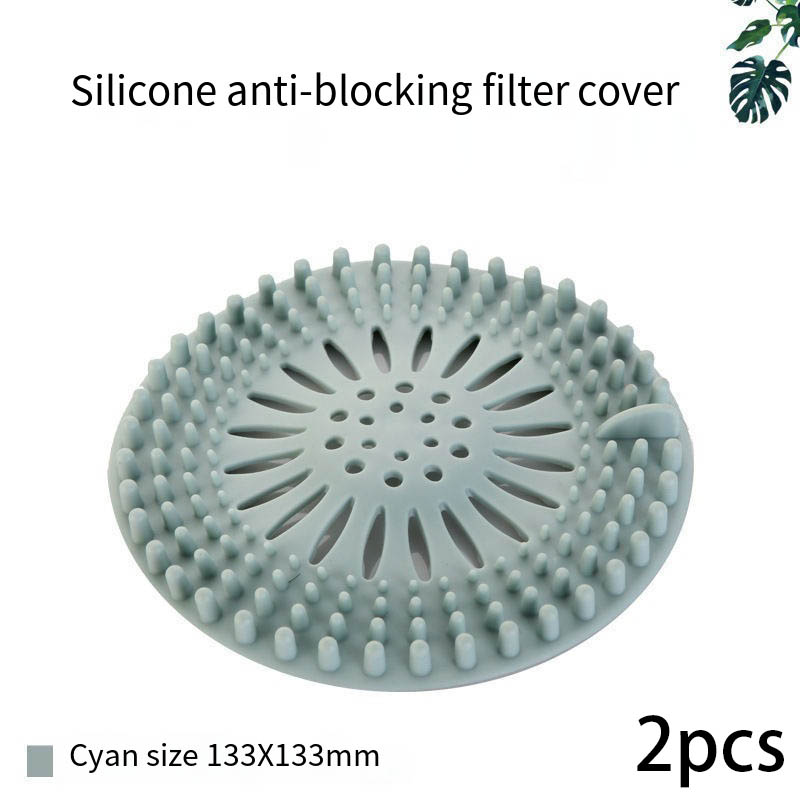 Écran de filtre à eaux usées, drain de sol, salle de bains, prévention des cheveux, cuisine, toilettes, couvercle de salle de bains, artefact d'évier anti-colmatage: WHITE