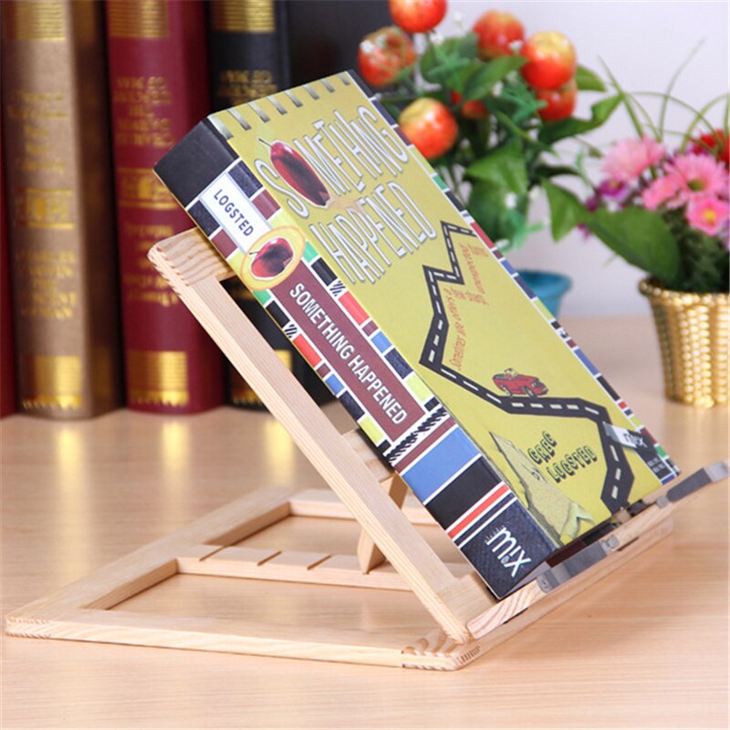 Free Your Hands Reading Rack Magazine Holder Book Shelf Wooden Reading Book PC Cookbook Support Stand Bookends Multifunctional