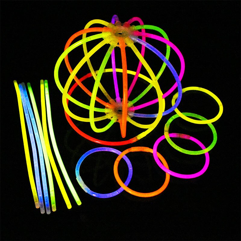 Varillas luminosas de colores combinados, gafas de juguete, diademas, pulseras, accesorios fluorescentes para decoración de fiestas, festivales y bodas