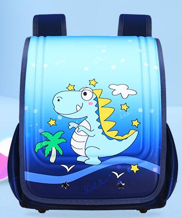 Kind Randoseru Waterdichte Pu Schooltas Cartoon Print Patroon Rugzakken Voor Jongen Meisje Student Boekentas Kids Primaire Schooltas: blue