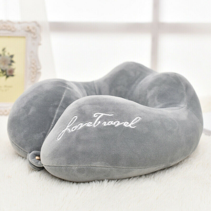 Foam Pad U-vormige Reizen Kussen Vliegtuig Reizen Sleep Head Rest Ondersteuning Kussen Soft Foam Nekkussen Auto Kussen Kussen