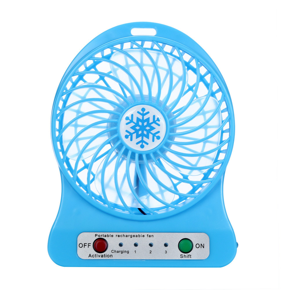 Draagbare oplaadbare led-ventilator met koelfunctie, mini-bureauventilator met usb-batterij, draagbare oplaadbare led-ventilator met koelfunctie, mini-bureauventilator met usb-batterij
