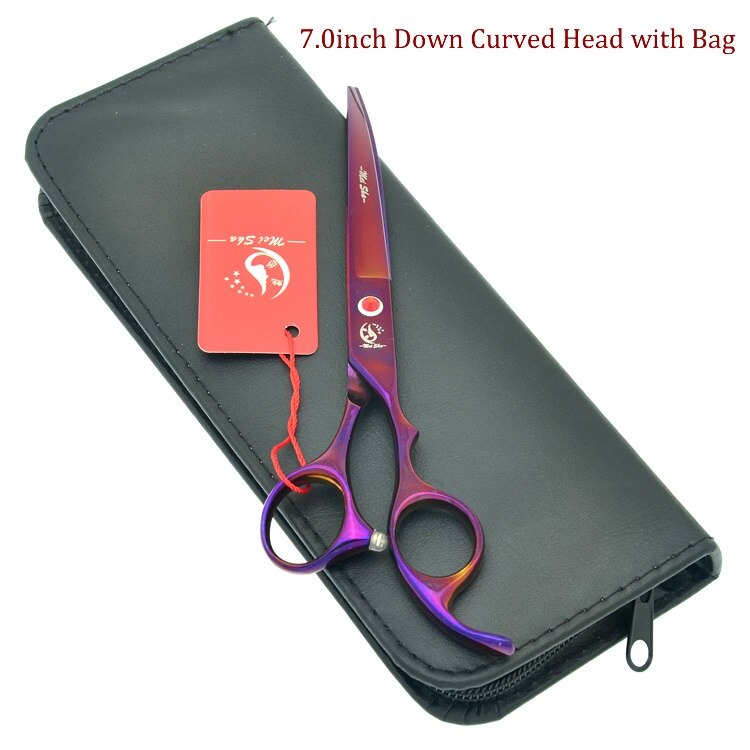 Meisha 7" Pet Grooming Shears Set Animal Straight& Thinning & Curved Scissors with Comb Bag Dog Accessories HB0233: HB0116 with bag