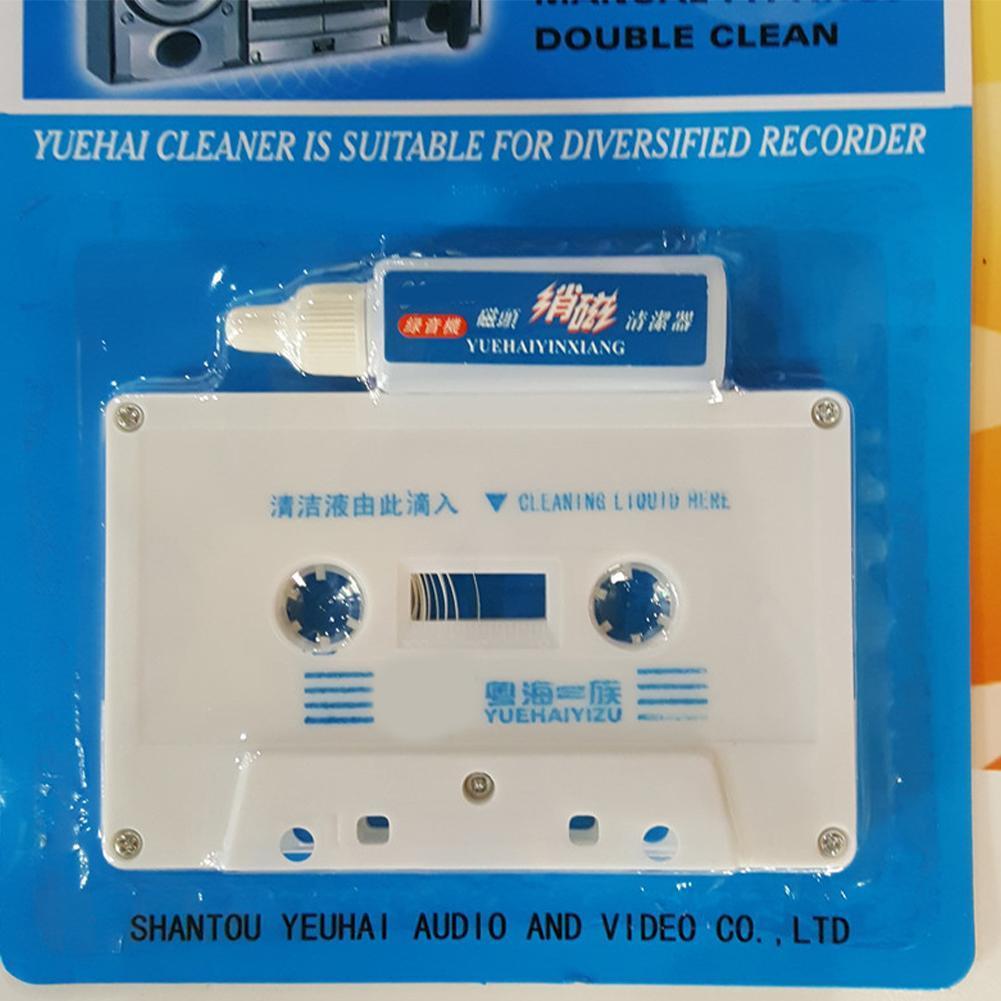 1 set audio cassette tape recorder head cleaner & repeater audio cassette cassette player wet/dry head cleaner home accessories