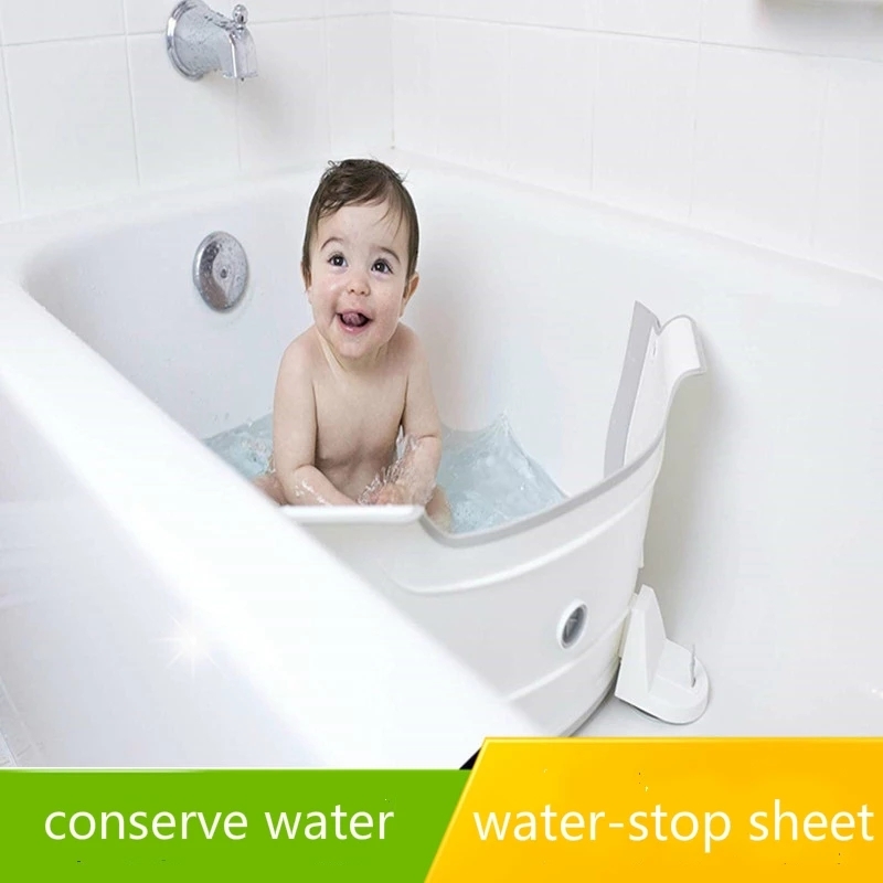 Déflecteur de baignoire en PP Portable, accessoires de bain ajustables pour bébé, déflecteur d&#39;eau, ventouse en Silicone, séparateur de baignoire