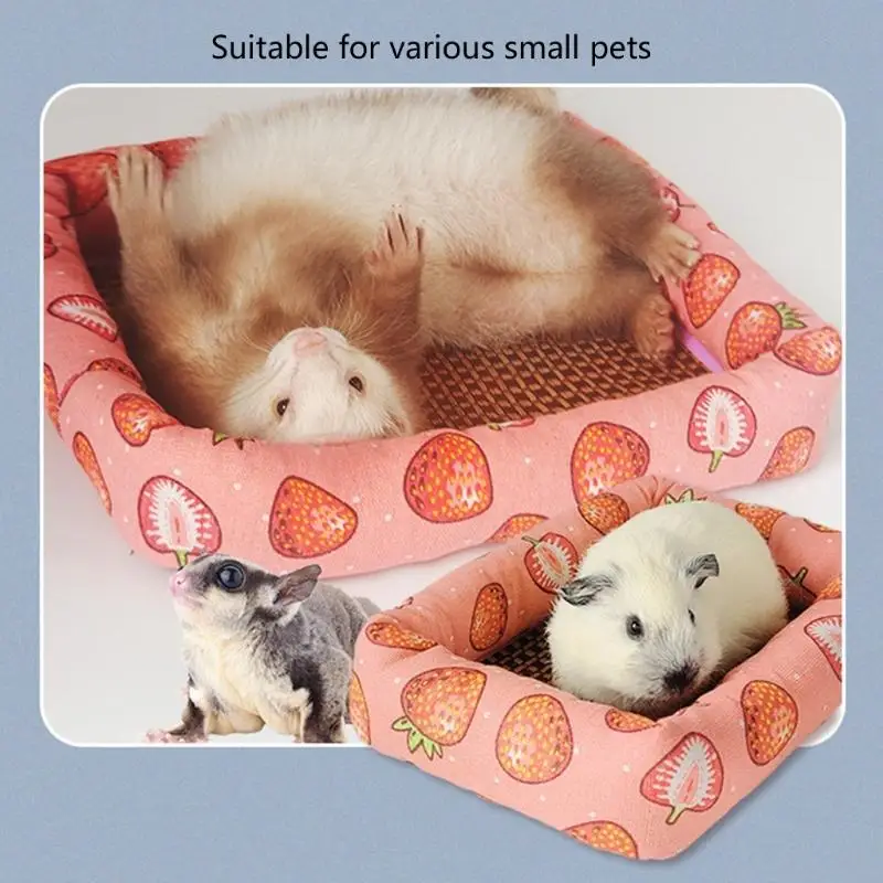 Hamster Zomer Koelmat voor Kleine Dieren Ademend Kussen Bed Cavia Rat Konijnenkooi Eekhoorn Rotan Mat