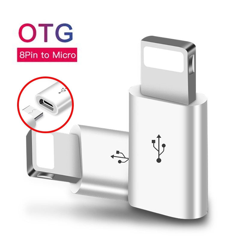 Mini Otg Lightning Naar Micro Usb Adapter Voor Apple Iphone 11 Pro Max Xs Max Xr X 7 8 6S 6 Plus Data Sync Charger Kabel Connector