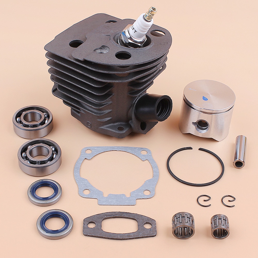 45mm cylinder kolv vevlager oljetätning motorsats passar husqvarna 55 51 50 motorsåg ombyggnad delar oem 503168301