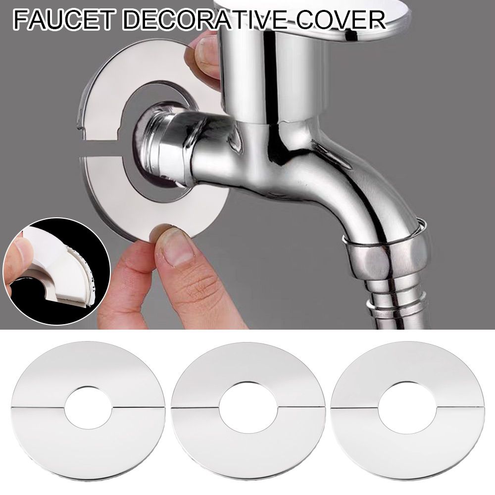 Edelstahl Wasserhahn Dekorative Abdeckung Selbst-Klebstoff Rohr Zauberstab Abdeckungen Zauberstab Flansch Flansch Abdeckung Dusche Küche Wasserhahn Zubehör