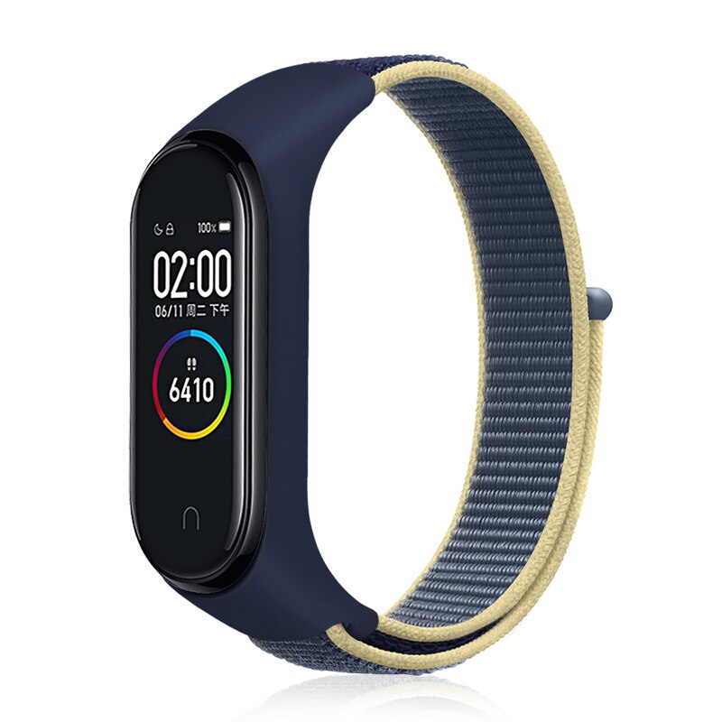 Intelligente Wristband M4 Smartband Impermeabile Misuratore di Pressione Sanguigna Monitor di Frequenza Cardiaca Fitness Inseguitore Del Braccialetto M4 Band Con Cinturino In Nylon: Blue 2